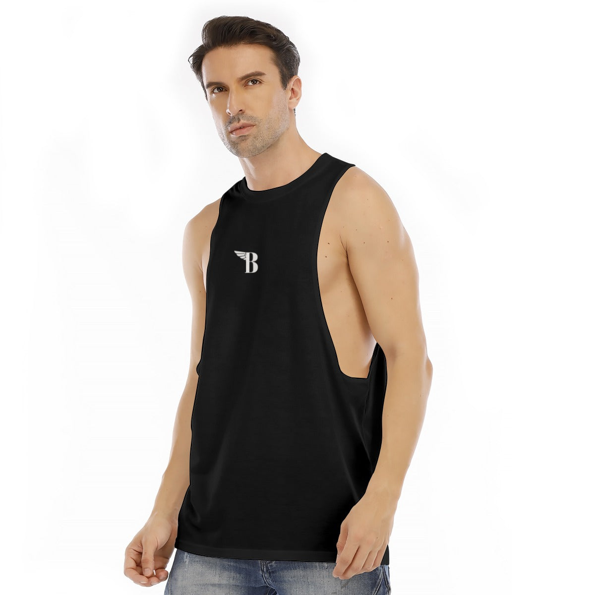 Zees Long Tank Top Black