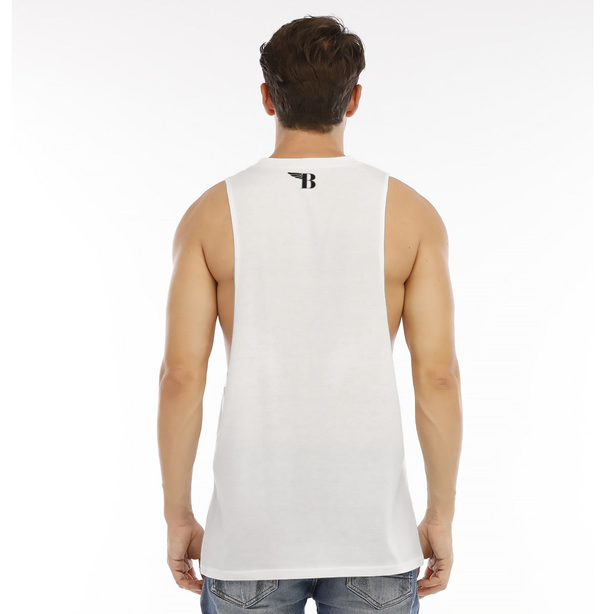 Zees Long Tank Top White