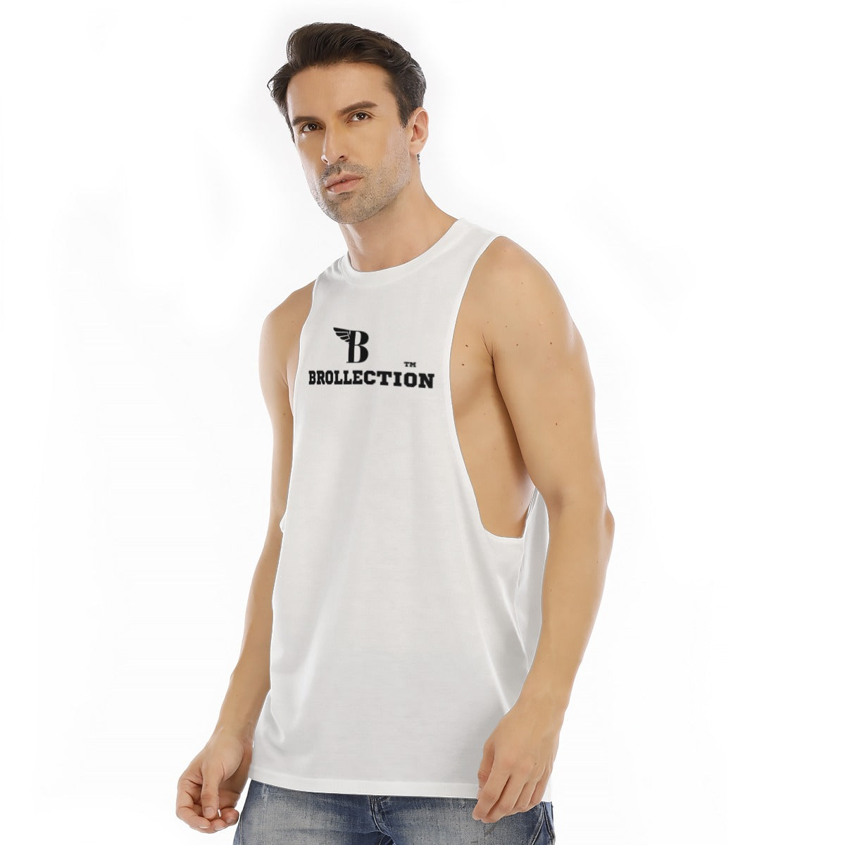 Zees Long Tank Top White