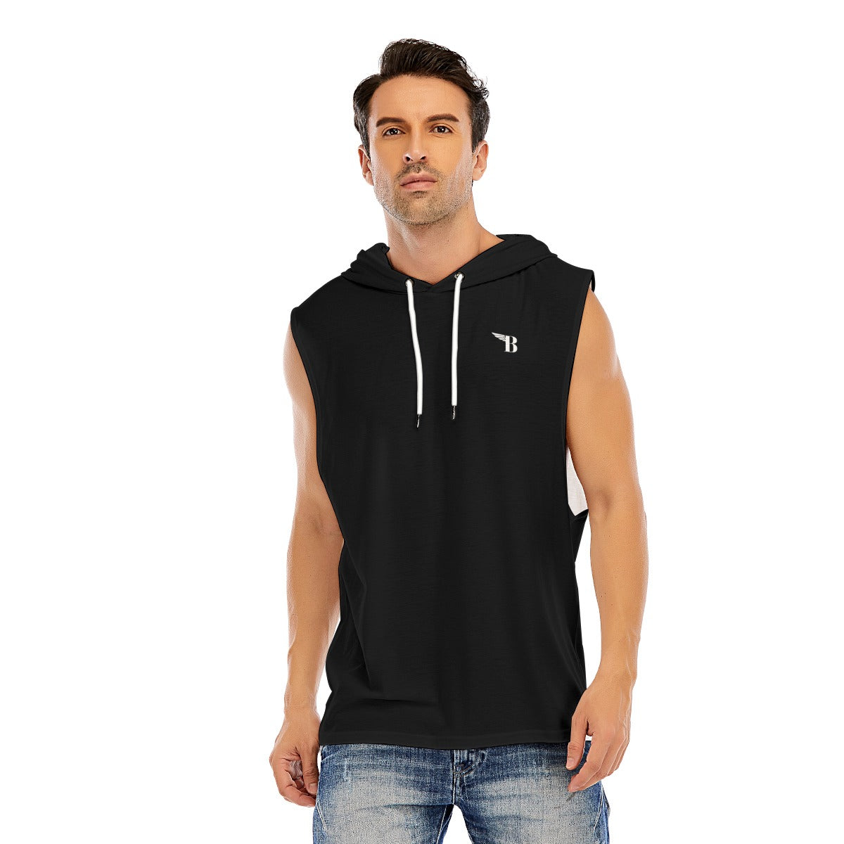 Zees Sleeveless Hoodie Black