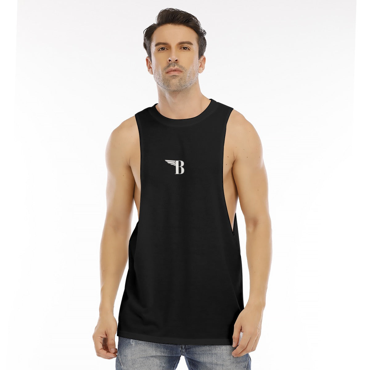 Zees Long Tank Top Black