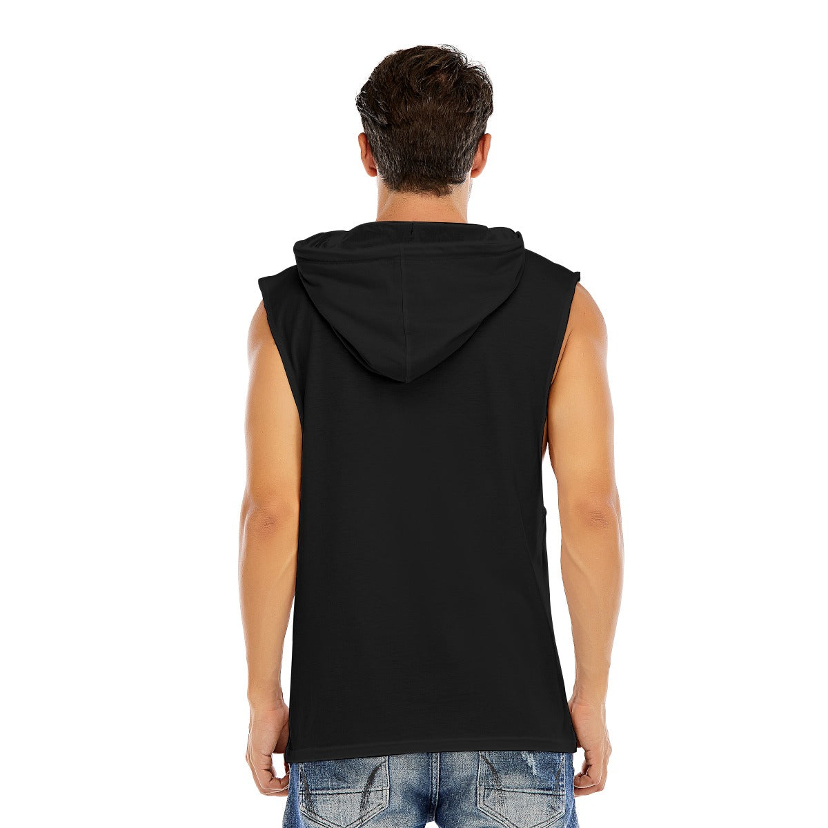 Zees Sleeveless Hoodie Black